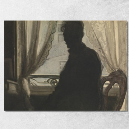 Silhouette Del Pittore Léon Spilliaert lsp100 quadro stampato su tela