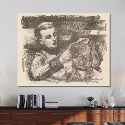 Ragazzo Che Legge Jorgen Enckell Magnus Enckell mek10 quadro stampato su tela
