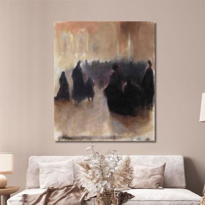 Interno Di Una Chiesa A Parigi Magnus Enckell mek25 quadro stampato su tela