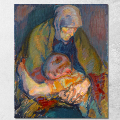 Pietà Magnus Enckell mek49 quadro stampato su tela