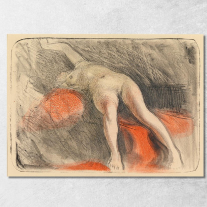 Nudo Sdraiato Magnus Enckell mek61 quadro stampato su tela
