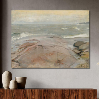 Paesaggio Balneare Dall'Isola Di Suursaari Magnus Enckell mek65 quadro stampato su tela