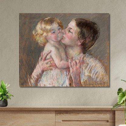 Un Bacio Per La Piccola Ann N. 3 Mary Cassatt mcs1 quadro stampato su tela