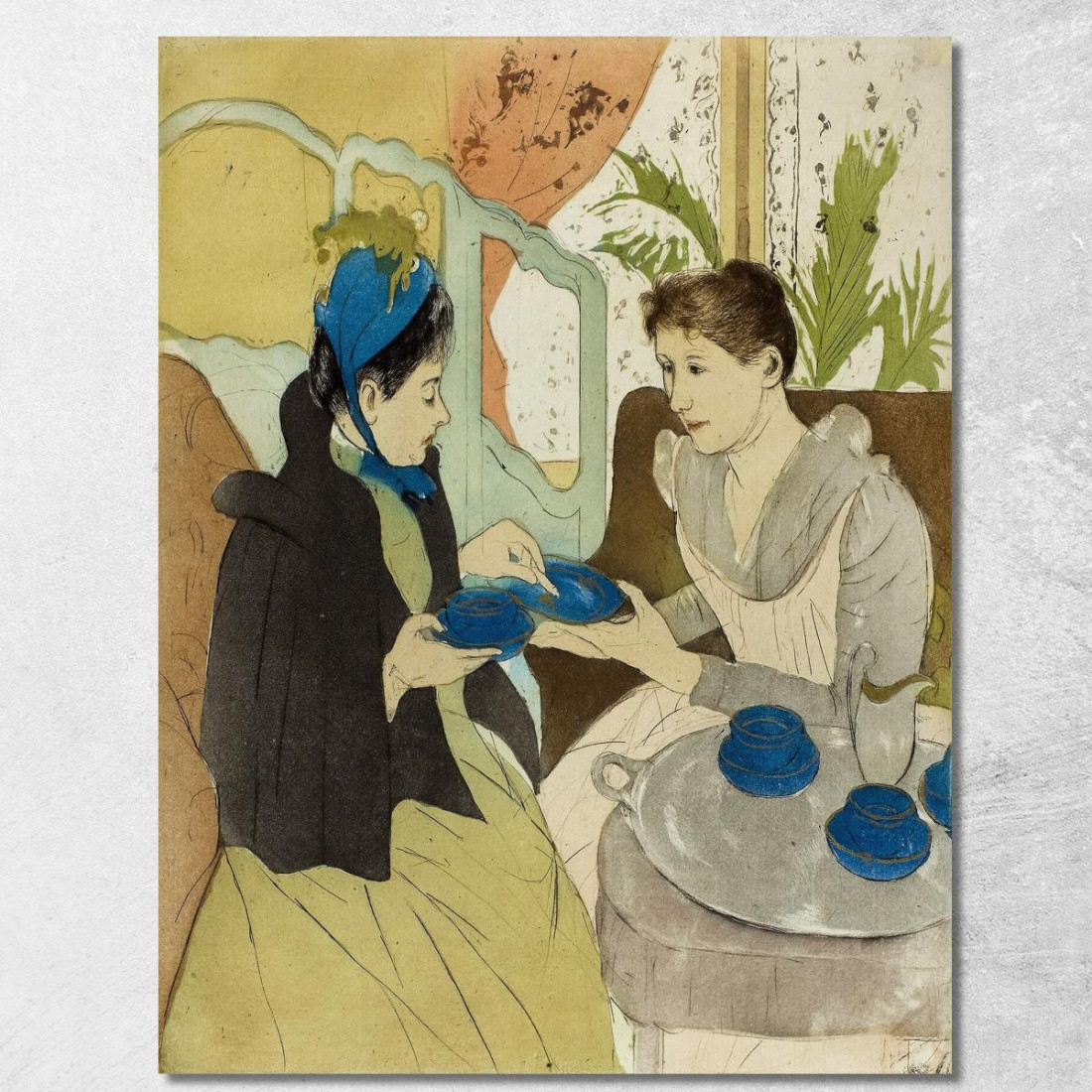 Festa Del Tè Pomeridiano Mary Cassatt mcs4 quadro stampato su tela