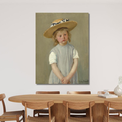 Bambino Con Cappello Di Paglia Mary Cassatt mcs11 quadro stampato su tela