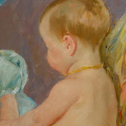 Bambini Che Giocano Con Un Gatto Mary Cassatt mcs14 quadro stampato su tela