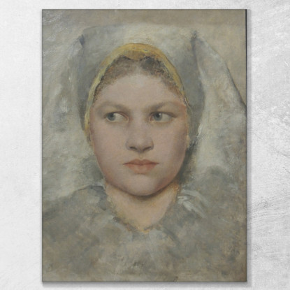 Studio Principale Di Una Ragazza Von Hana Gustav Klimt kg98 quadro stampato su tela