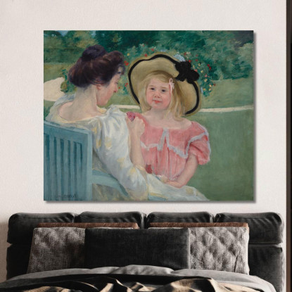 Nel Giardino Mary Cassatt mcs22 quadro stampato su tela