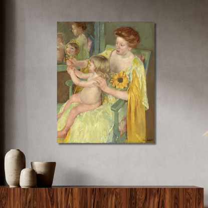 Madre E Figlio Mary Cassatt mcs33 quadro stampato su tela