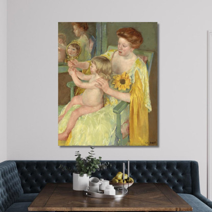 Madre E Figlio Mary Cassatt mcs33 quadro stampato su tela
