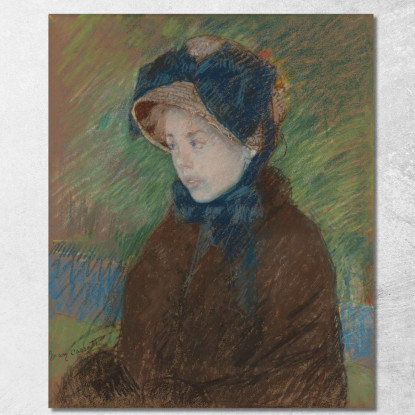 Susan Con Il Cappello Di Paglia Mary Cassatt mcs47 quadro stampato su tela