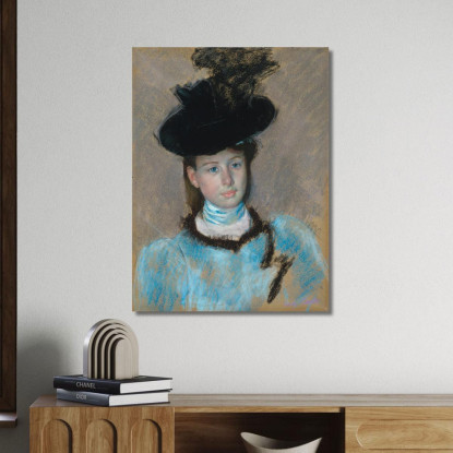 Il Cappello Nero Mary Cassatt mcs50 quadro stampato su tela