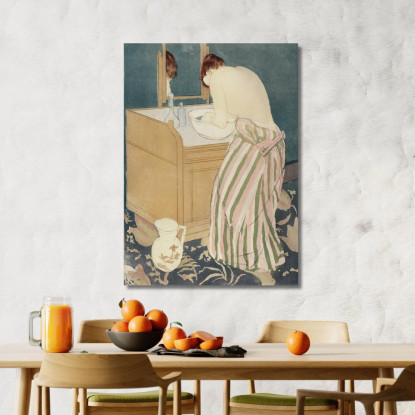 Donna Che Fa Il Bagno Mary Cassatt mcs61 quadro stampato su tela