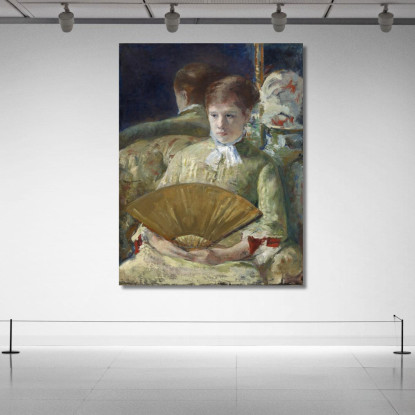 Donna Con Un Ventaglio Mary Cassatt mcs63 quadro stampato su tela