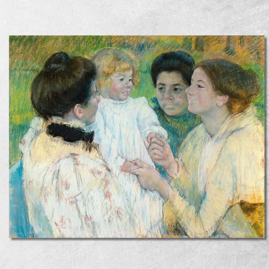 Donne Che Ammirano Un Bambino Mary Cassatt mcs66 quadro stampato su tela Donne Che Ammirano Un Bambino Mary Cassatt mcs66 quadro stampato su tela