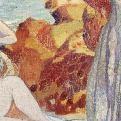 Bagnanti Pouldu Spiaggia Bagnanti Plage Du Pouldu Maurice Denis mdn5 quadro stampato su tela