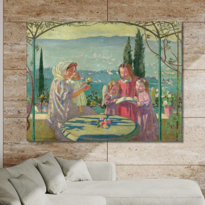 Cantico Alla Madonna Fiesole Del Mattino Maurice Denis mdn9 quadro stampato su tela