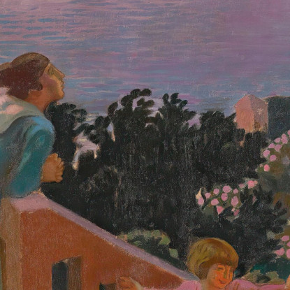 Crepuscolo Con Ortensie Maurice Denis mdn12 quadro stampato su tela