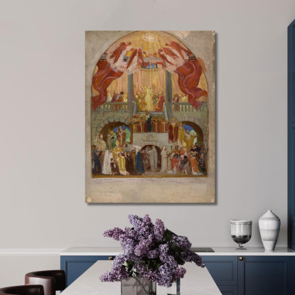 Pentecoste La Chiesa Romana La Chiesa D'Oriente Maurice Denis mdn26 quadro stampato su tela