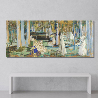 Il Bosco Sacro Maurice Denis mdn60 quadro stampato su tela