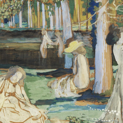 Il Bosco Sacro Maurice Denis mdn60 quadro stampato su tela