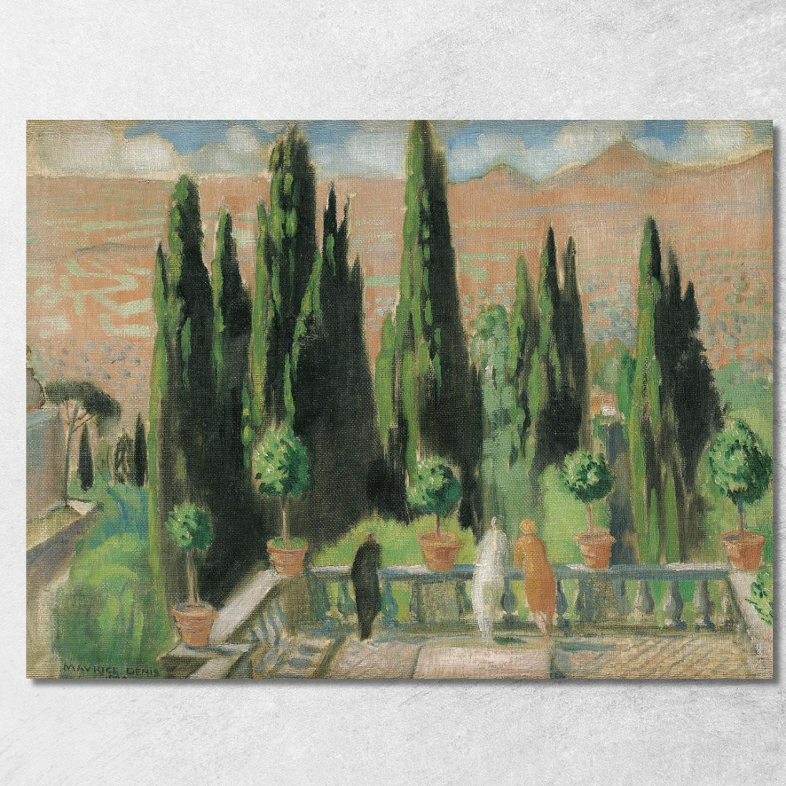 Villa D'Este Maurice Denis mdn63 quadro stampato su tela