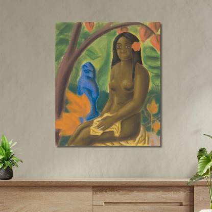 Ragazza Di Tahiti Mikuláš Galanda mgl34 quadro stampato su tela