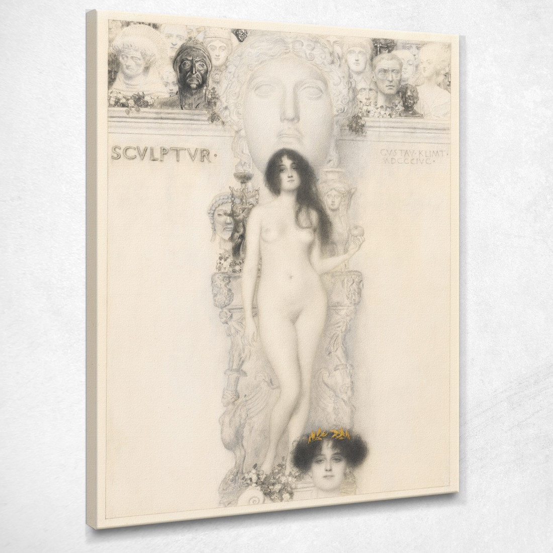 Scultura Gustav Klimt kg128 quadro stampato su tela Scultura Gustav Klimt kg128 quadro stampato su tela