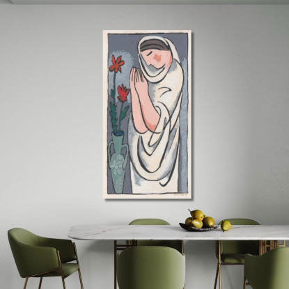 Donna E Fiore 2 Mikuláš Galanda mgl131 quadro stampato su tela