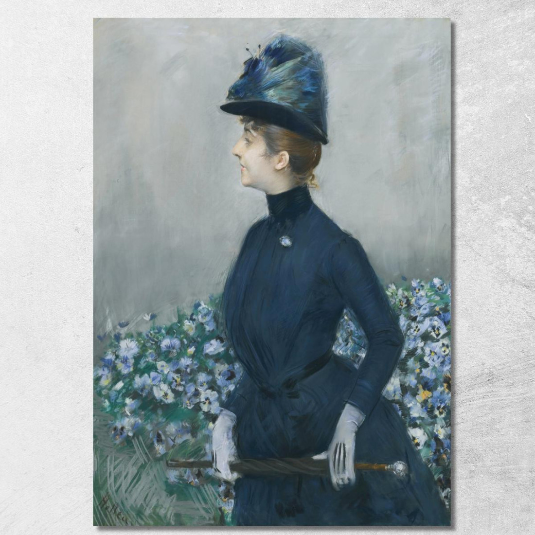 La Donna Con I Fiori Ritratto Di Mathilde See Paul César Helleu pch16 quadro stampato su tela La Donna Con I Fiori Ritratto Di Mathilde See Paul César Helleu pch16 quadro stampato su tela