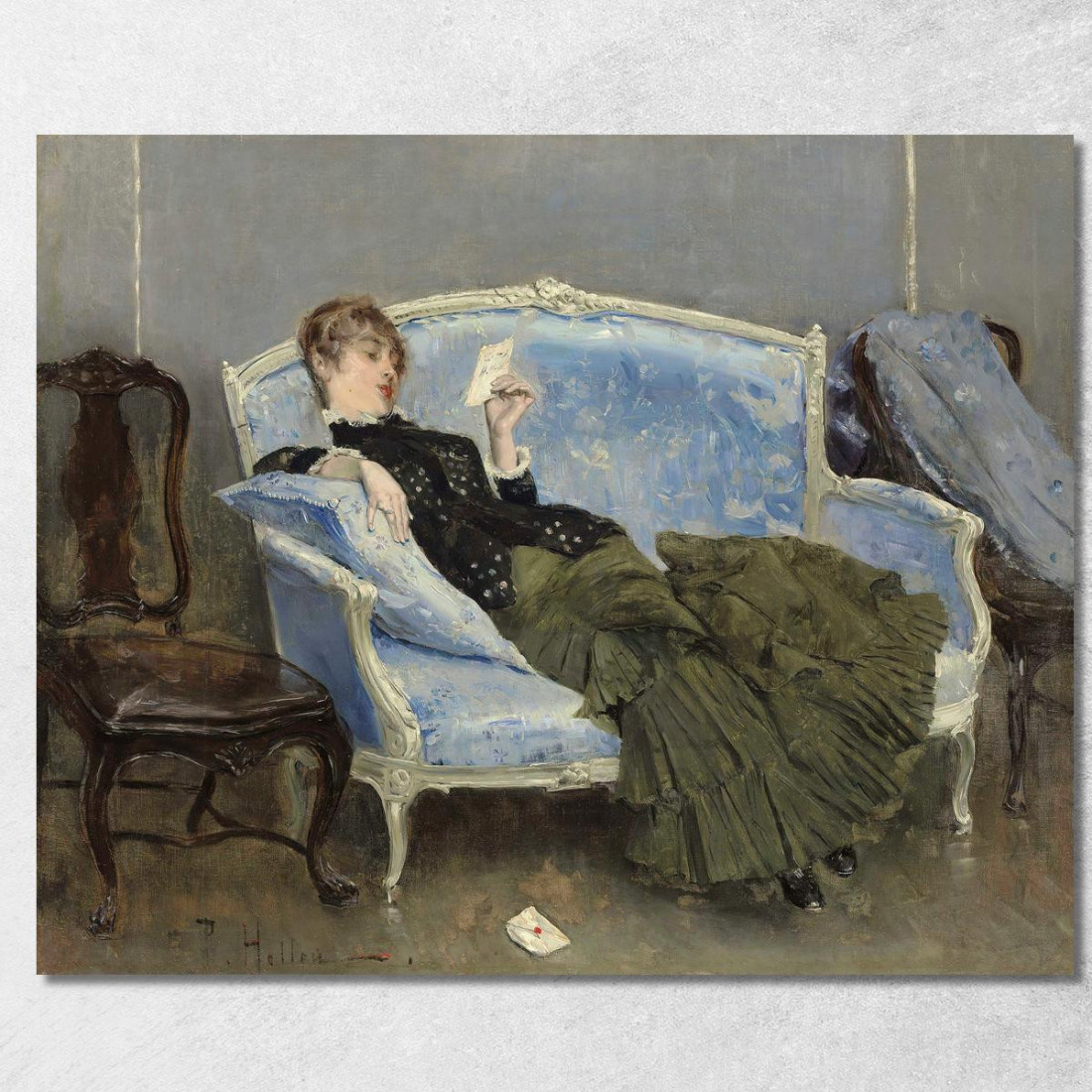 La Lettera Paul César Helleu pch17 quadro stampato su tela La Lettera Paul César Helleu pch17 quadro stampato su tela
