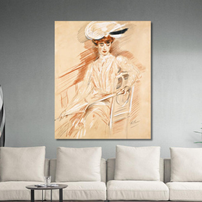 Il Parasole Paul César Helleu pch19 quadro stampato su tela