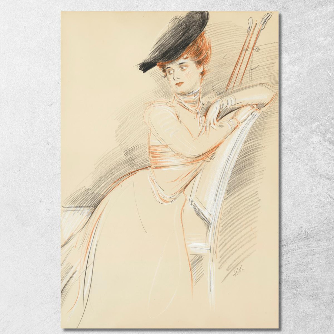 La Signorina Taylor Seduta Paul César Helleu pch26 quadro stampato su tela