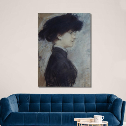Ritratto Di Donna Di Profilo Paul César Helleu pch37 quadro stampato su tela