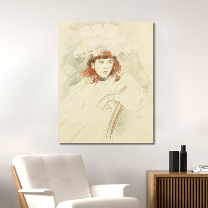 Ritratto Di Elena Paul César Helleu pch42 quadro stampato su tela