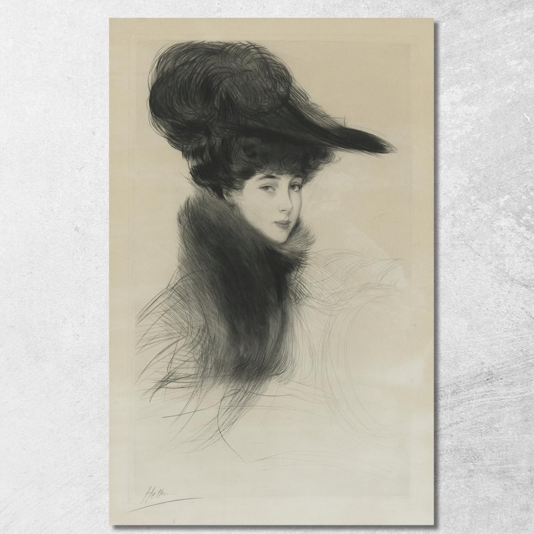Ritratto Di Consuelo Vanderbilt La Duchessa Di Marlborough Paul César Helleu pch45 quadro stampato su tela Ritratto Di Consuelo Vanderbilt La Duchessa Di Marlborough Paul César Helleu pch45 quadro stampato su tela