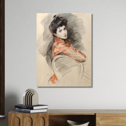 Ritratto Di Elisabeth Van Biema Paul César Helleu pch46 quadro stampato su tela