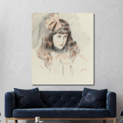Ritratto Di Ellen Helleu La Figlia Dell'Artista Paul César Helleu pch47 quadro stampato su tela