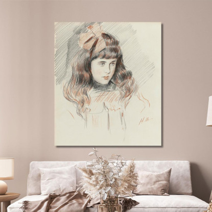 Ritratto Di Ellen Helleu La Figlia Dell'Artista Paul César Helleu pch47 quadro stampato su tela
