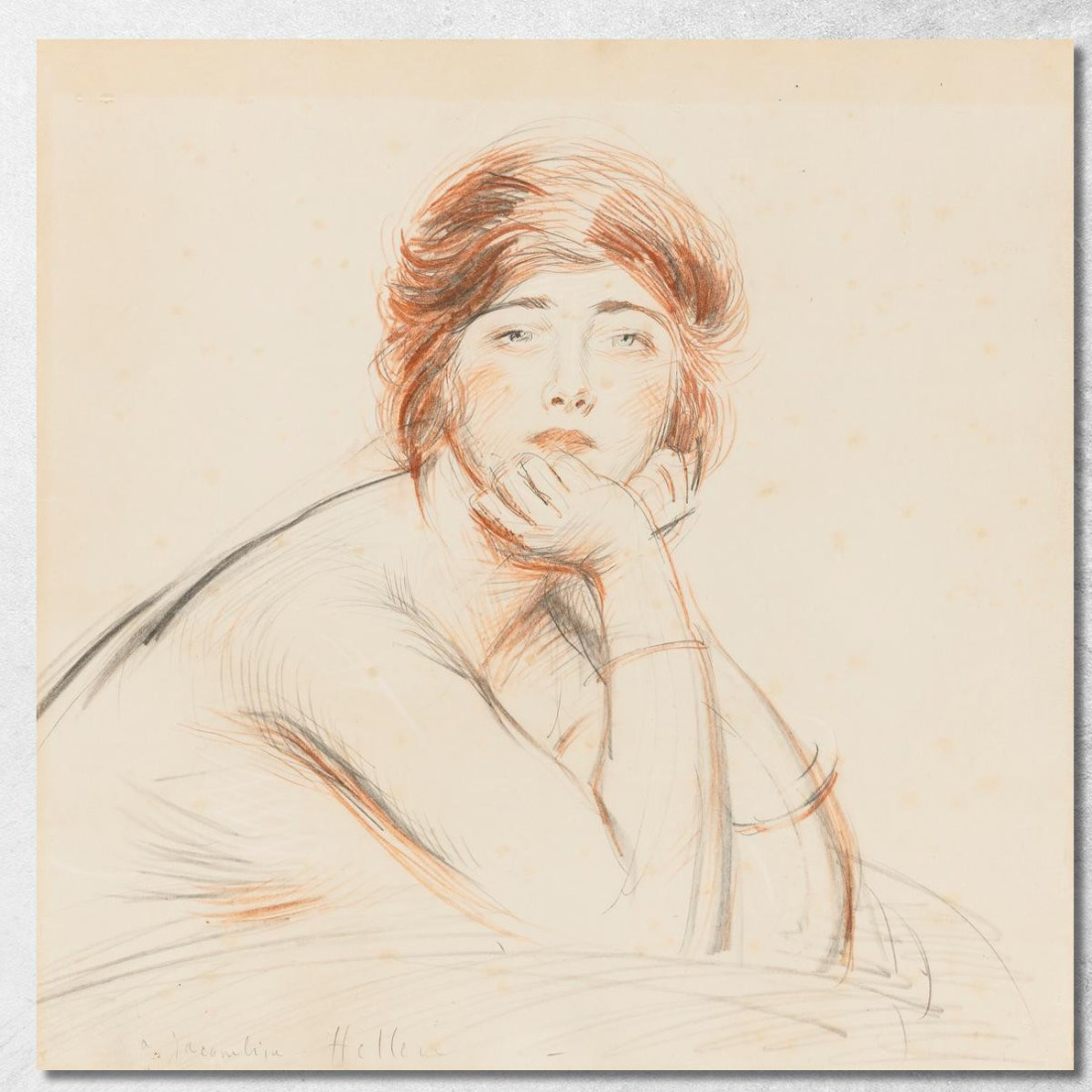 Ritratto Di Jacqueline Paul César Helleu pch48 quadro stampato su tela