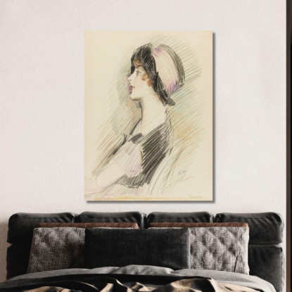 Profilo Di Una Giovane Donna Paul César Helleu pch51 quadro stampato su tela