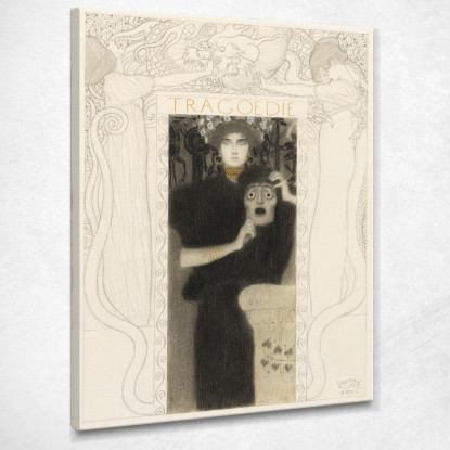 Tragedia Gustav Klimt kg141 quadro stampato su tela