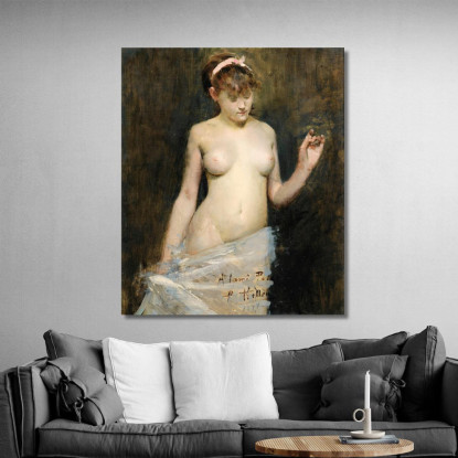 Nudo In Piedi Paul César Helleu pch54 quadro stampato su tela