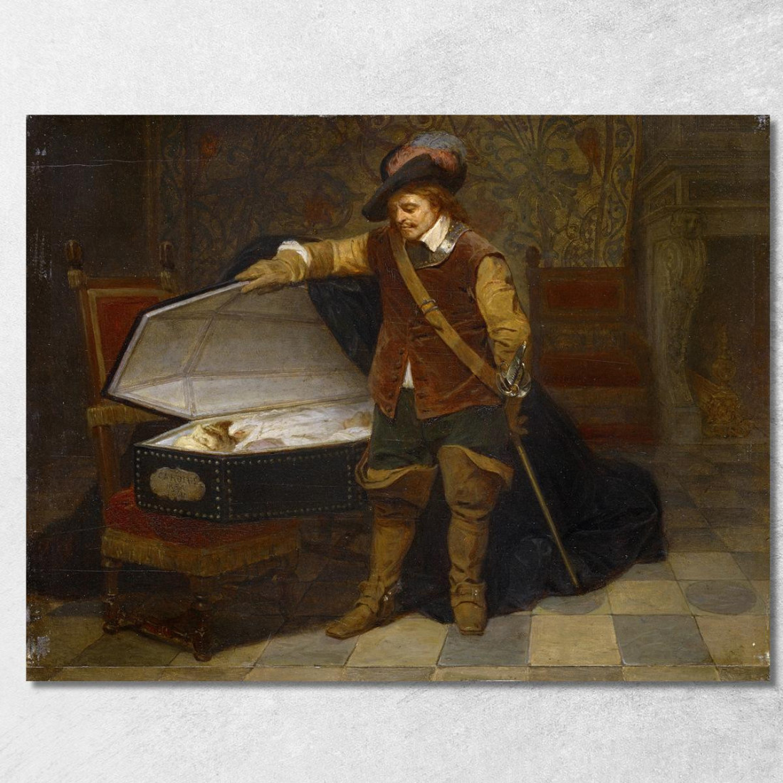 Cromwell E Carlo I Paul Delaroche pdl1 quadro stampato su tela Cromwell E Carlo I Paul Delaroche pdl1 quadro stampato su tela