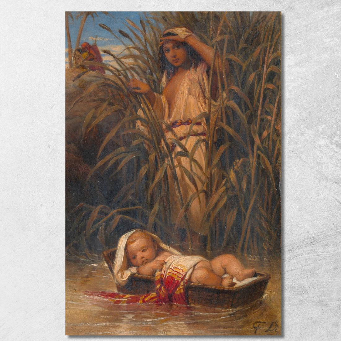 Mosè Nella Scatola Di Corsa Paul Delaroche pdl8 quadro stampato su tela Mosè Nella Scatola Di Corsa Paul Delaroche pdl8 quadro stampato su tela