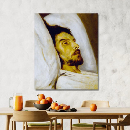 Ritratto Di Un Uomo Sul Letto Di Morte Già Detto Armand Carrel Paul Delaroche pdl13 quadro stampato su tela