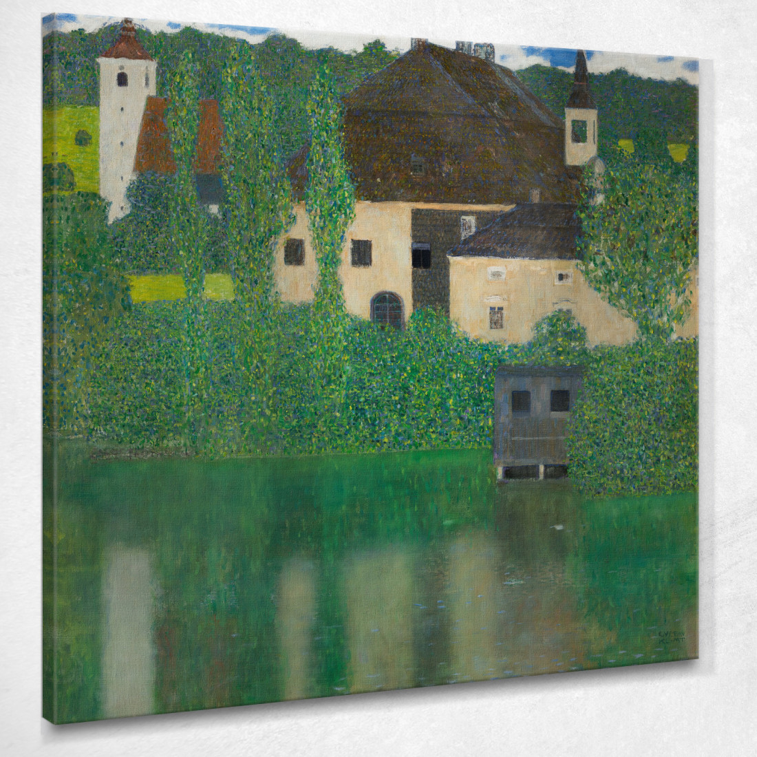 Castello Acquatico Kammer Chateau Vicino Ad Attersee I Gustav Klimt kg144 quadro stampato su tela Castello Acquatico Kammer Chateau Vicino Ad Attersee I Gustav Klimt kg144 quadro stampato su tela
