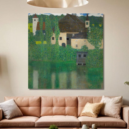 Castello Acquatico Kammer Chateau Vicino Ad Attersee I Gustav Klimt kg144 quadro stampato su tela