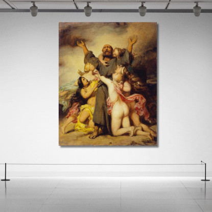 La Tentazione Di Sant'Antonio Paul Delaroche pdl22 quadro stampato su tela