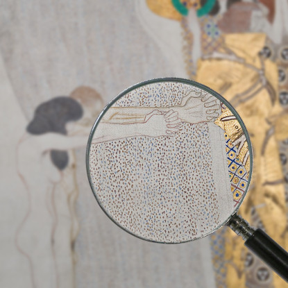 Fregio Di Beethoven Le Sofferenze Della Debole Umanità Gustav Klimt kg145 quadro stampato su tela